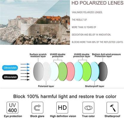 Polarized Retro Oval Sunglasses for Women and Men Small 90S Style VL9580