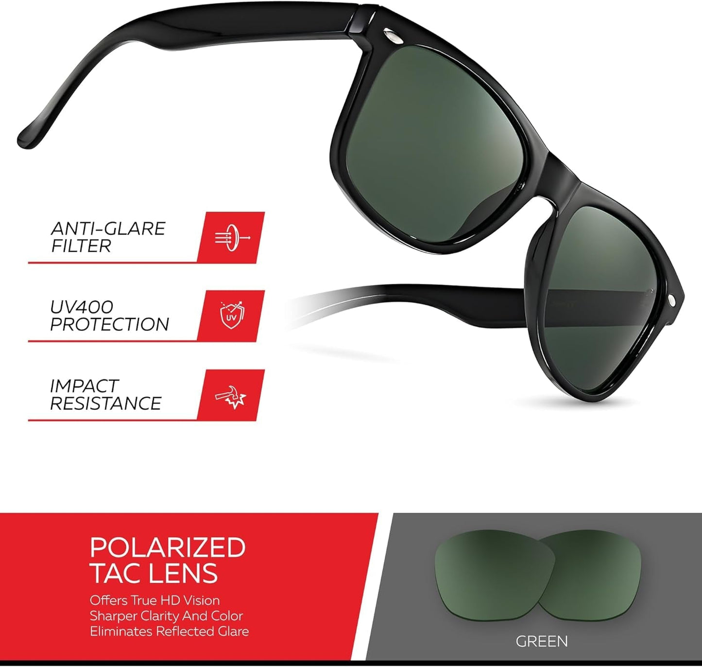 Polarized Sunglasses for Men and Women - UV Protection Classic Sun Glasses