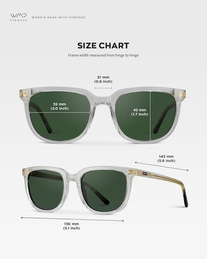 Polarized Classic Retro Flat Square Unisex Sunglasses - WORLD TIME VISITS