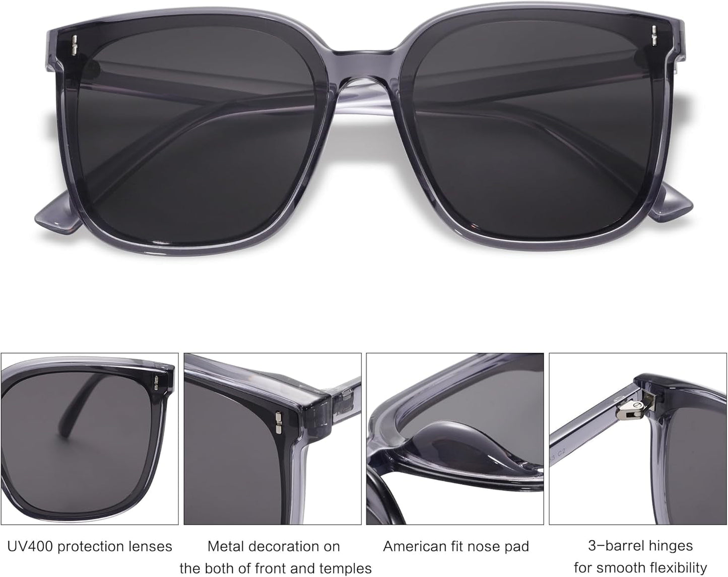 Trendy Oversized Sunglasses for Women and Men