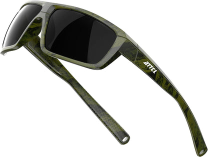 Polarized Wrap Sunglasses for Men - Fishing Sports Glasses UV Protection