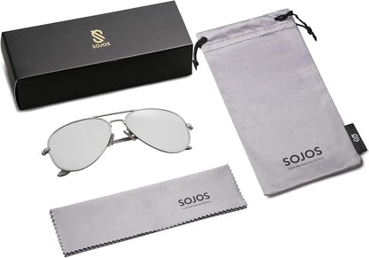 Classic Aviator Polarized Sunglasses for Men Women Vintage Retro Style - WORLD TIME VISITS