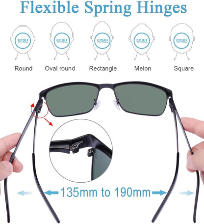 Metal Mens Sunglasses Polarized UV400 Protection for Driving Fishing Hiking Golf Everyday Use CA5225