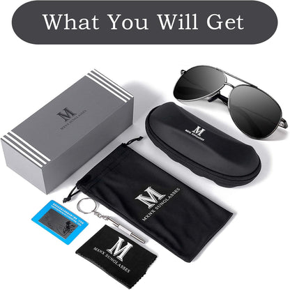 Aviator Sunglasses for Men Polarized Women UV Protection Lightweight Driving Fishing Sports Unisex Glasses MX208