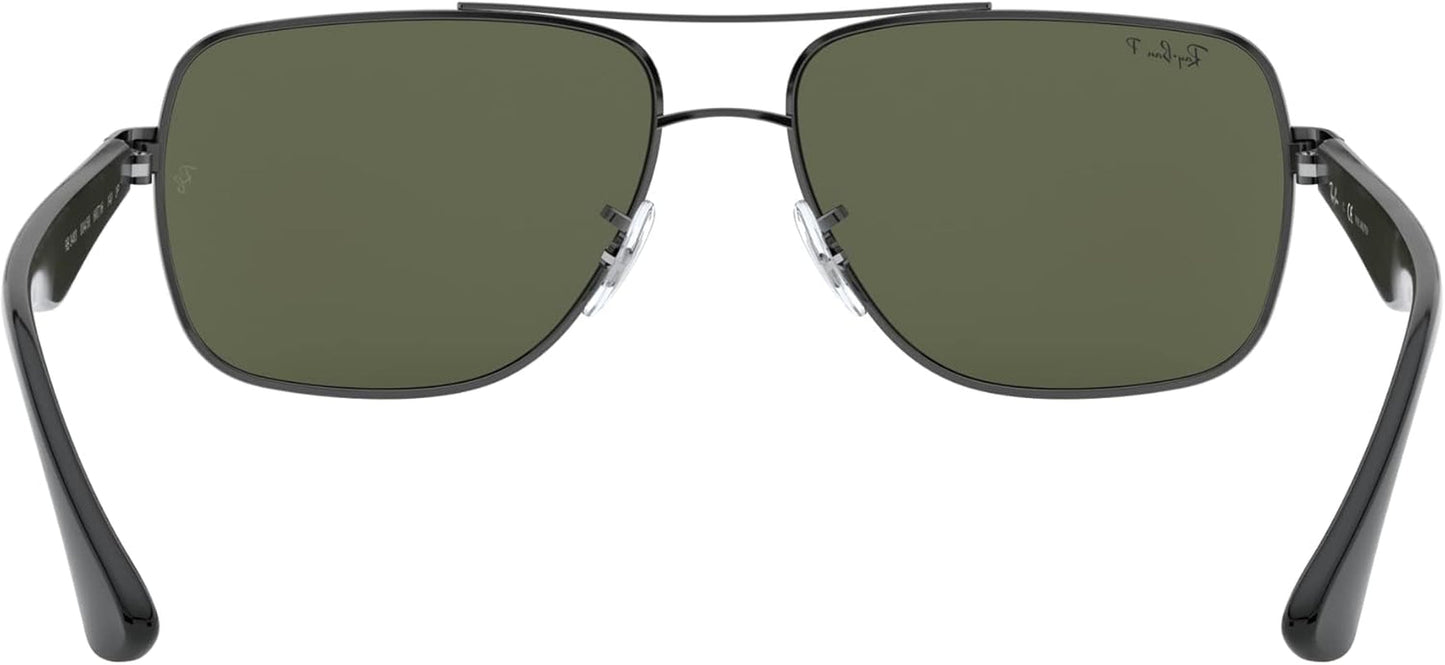 Men'S RB3483 Metal Square Sunglasses - WORLD TIME VISITS