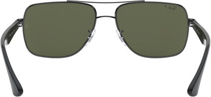 Men'S RB3483 Metal Square Sunglasses - WORLD TIME VISITS