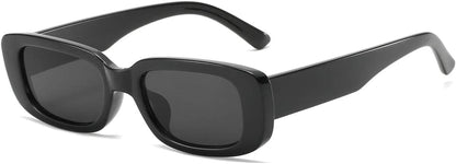 Rectangle Sunglasses for Women Men Trendy Retro Fashion Sunglasses UV 400 Protection Square Fram - WORLD TIME VISITS