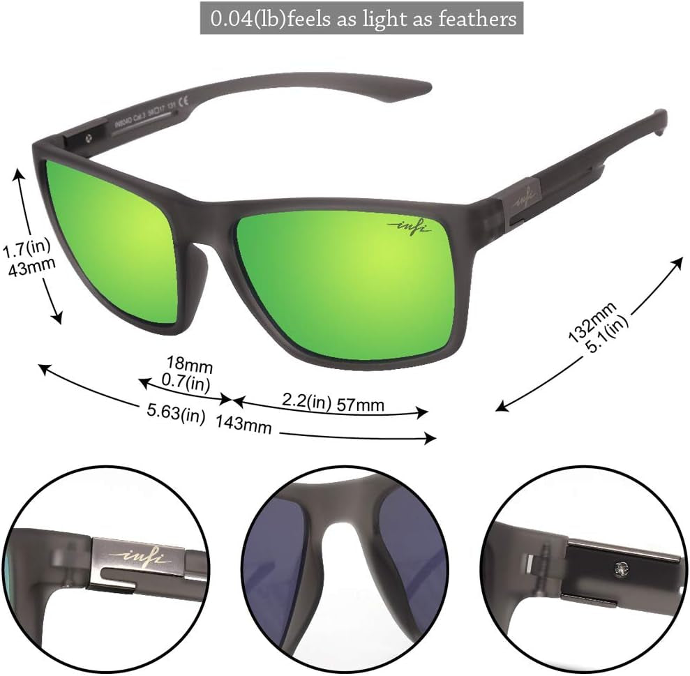 Fishing Polarized Sunglasses for Men Driving Running Golf Sports Glasses Square UV Protection Designer Style Unisex