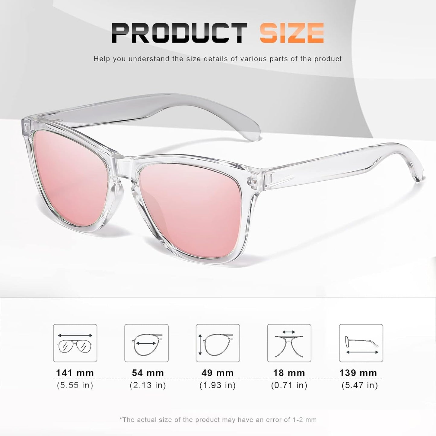 Sunglasses Womens Polarized Sunglasses for Women Trendy Designer Mirrored Sunglasses UV400 Protection Sun Glasses