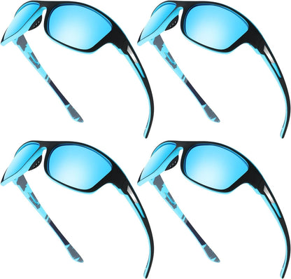 4 Pairs Men Polarized Sunglasses with UV Protection Driving Glasses Sports for Sport Outdoor Activities