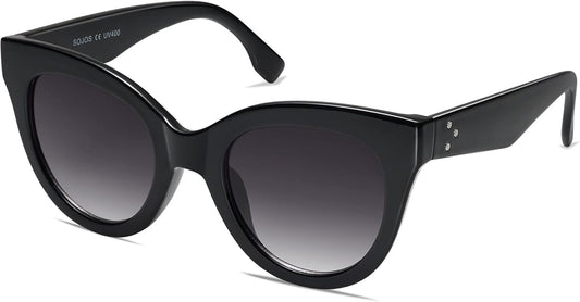 Retro Oversized Cateye Sunglasses for Women Large Vintage Trendy Shades SJ2074
