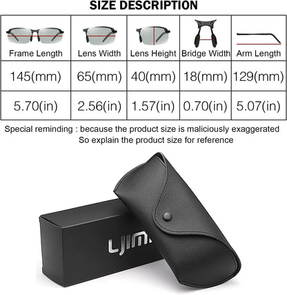 Polarized Photochromic Driving Z87 Sunglasses for Men Women Day and Night Safety Glasses