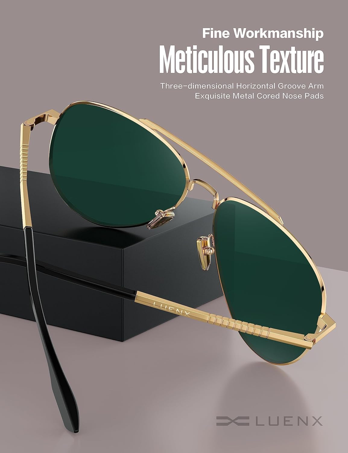 Aviator Sunglasses for Men Women Polarized Driving Classic Shades - UV 400 Protection with Accessories 60MM