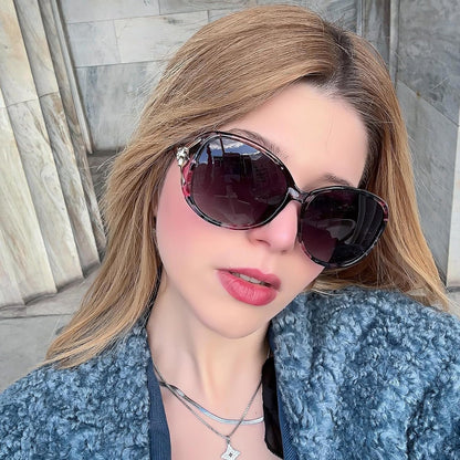 Sunglasses for Women Trendy Polarized Sunglasses Oversized Big Sun Glasses Ladies Shades UV Protection - WORLD TIME VISITS