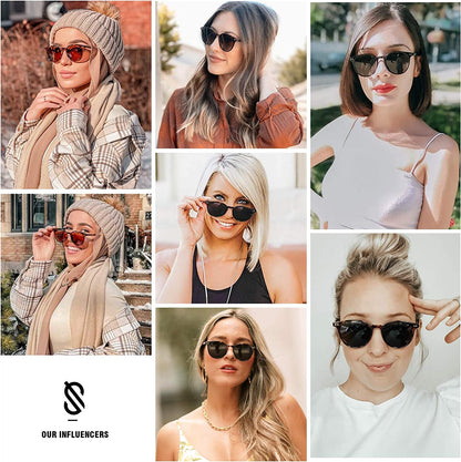 Small round Classic Polarized Sunglasses for Women Men Vintage Style UV400 Lens SJ2113 - WORLD TIME VISITS