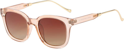 Classic Square Polarized Sunglasses Womens Mens Retro Trendy UV400 Sunnies SJ2050 - WORLD TIME VISITS