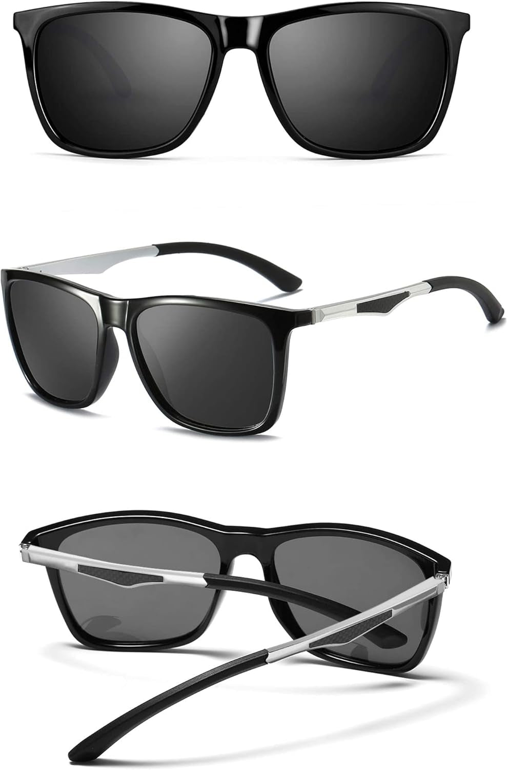 Polarized Sunglasses for Men Aluminum Mens Sunglasses Driving Rectangular Sun Glasses for Men/Women