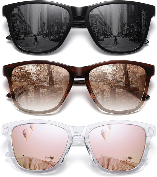 Polarized Sunglasses for Women Men Trendy Classic Retro Designer Style Fashion UV400 Protection