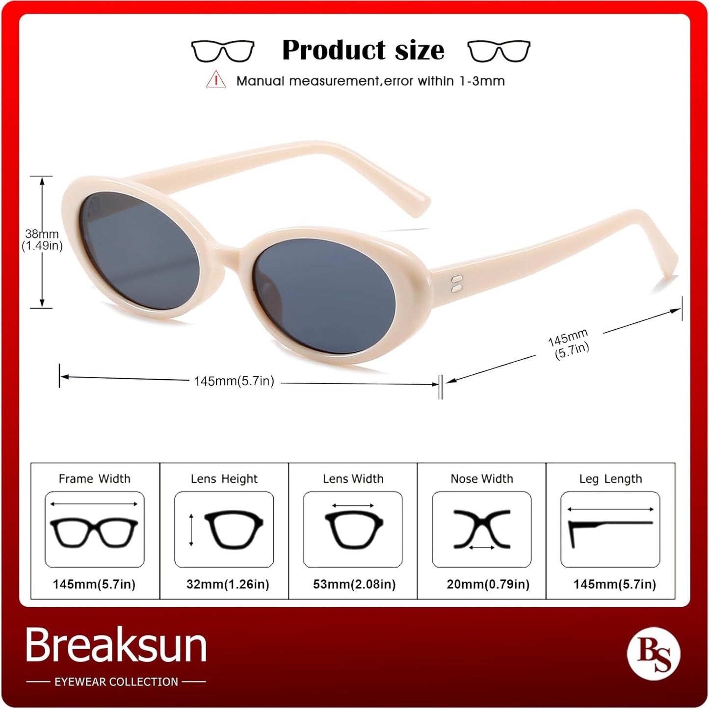 Retro Oval Sunglasses for Women Men Fashion Small Oval Sunglasses 90S Vintage Shades