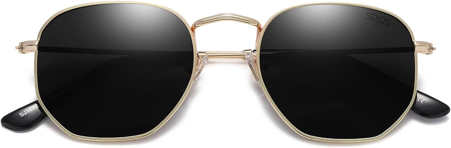 Square Polarized Sunglasses for Women Men Small Hexagonal Polygon Shades SJ1072