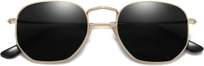 Square Polarized Sunglasses for Women Men Small Hexagonal Polygon Shades SJ1072