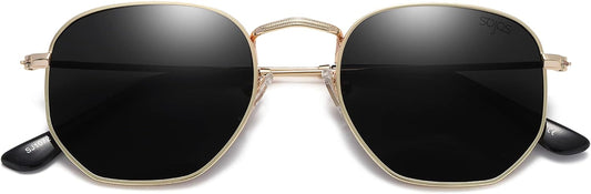 Square Polarized Sunglasses for Women Men Small Hexagonal Polygon Shades SJ1072