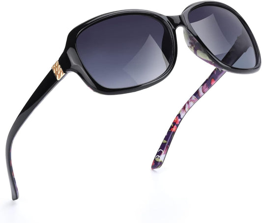 Small Wrap Sunglasses for Women | Lightweight Square Frame with 100% UV400 | Polarized Shade for Womens - WORLD TIME VISITS