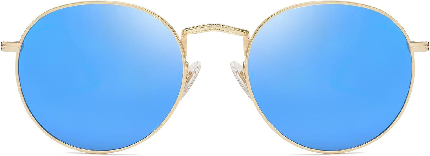 Small round Polarized Sunglasses for Women Men Classic Vintage Retro Shades UV400