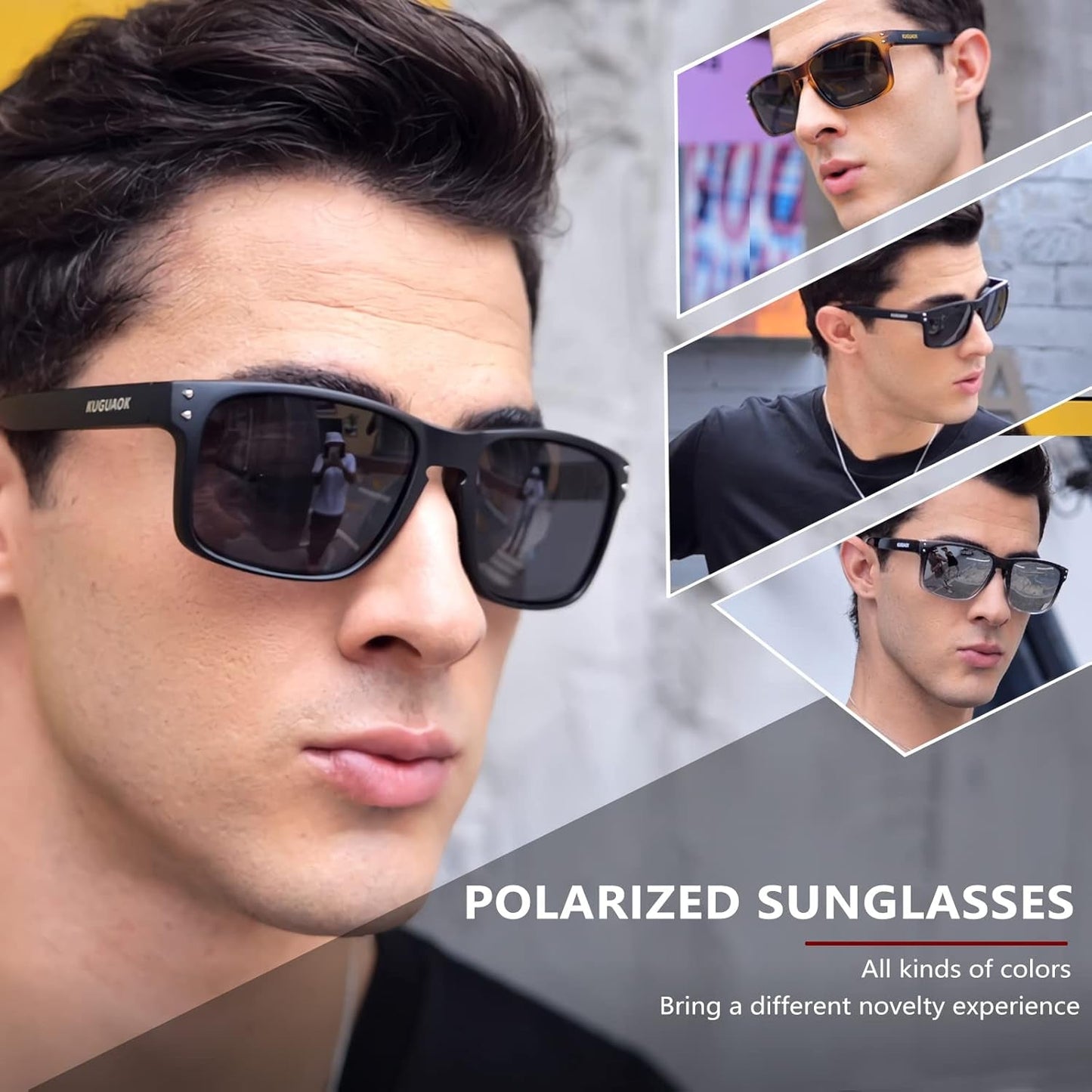 Polarized Square Sunglasses for Men and Women Matte Finish Sun Glasses UV Protection Glasses
