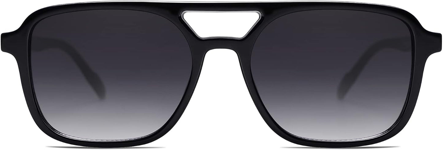Retro Aviator Sunglasses for Women Men,Trendy Rectangle Womens Mens Shades Sun Glasses SJ2202