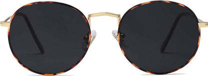 Small round Polarized Sunglasses for Women Men Classic Vintage Retro Shades UV400 - WORLD TIME VISITS