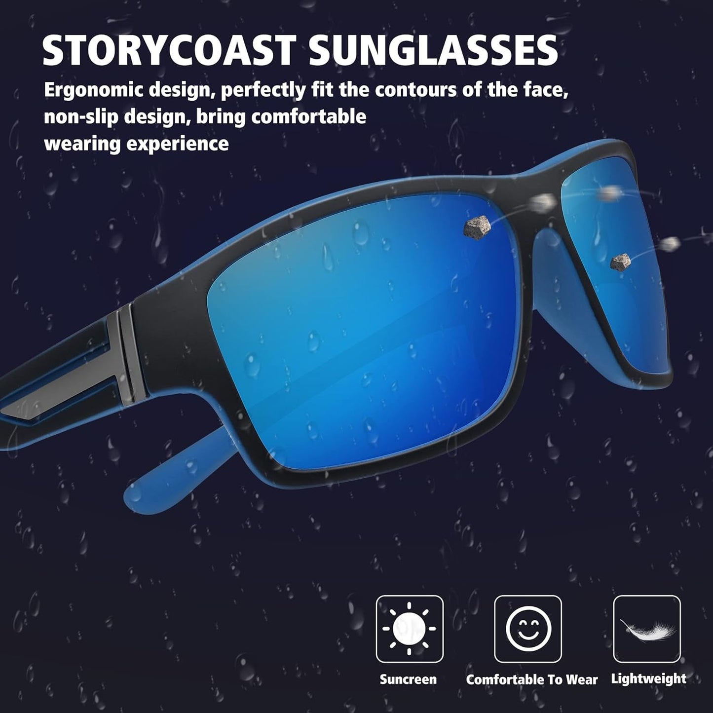 Polarized Sports Sunglasses for Men Women Unbreakable Frame Cycling Fishing Driving - WORLD TIME VISITS
