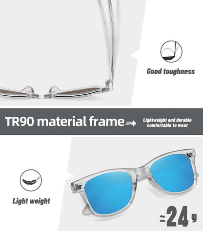 Polarized Sunglasses for Women Men Classic Retro Square Frame Driving Trendy Sun Glasses UV Protection