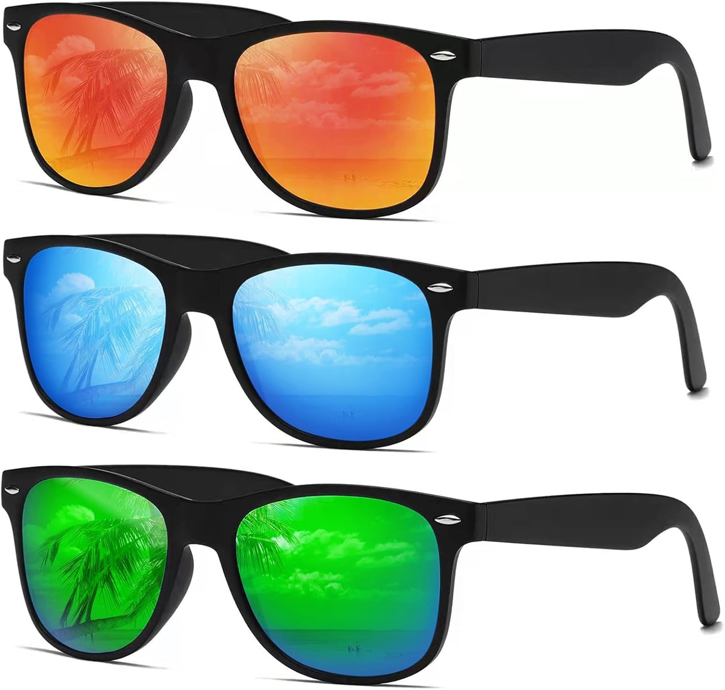 Sunglasses Men Polarized Sunglasses for Womens Trendy Retro Mirror Lens for Driving Fishing UV400 Protection