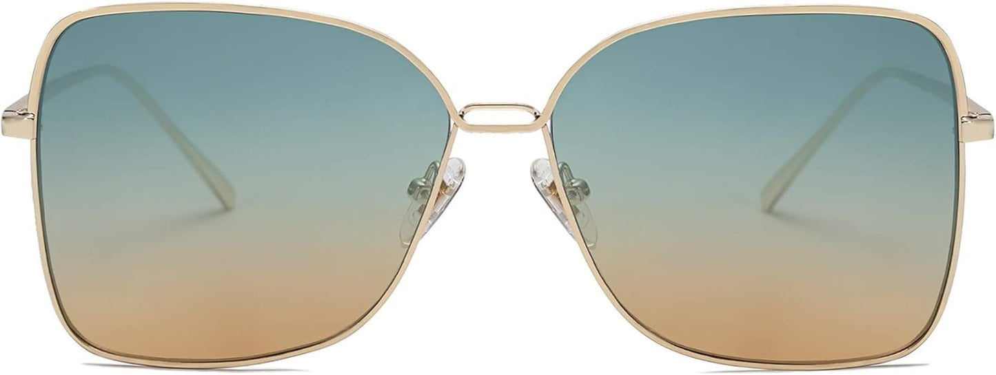 Classic Trendy Square Oversized Sunglasses Womens Mens UV400 Big Large Designer Shades SJ1082