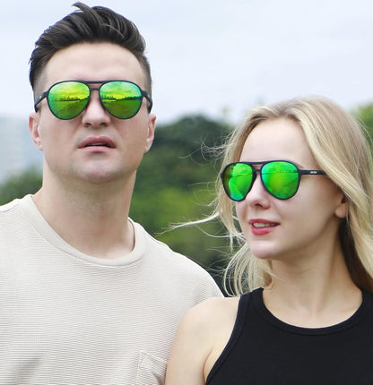 Polarized Aviator Sunglasses for Women Men Retro Trendy Sports Sunglasses for Outdoor UV400 Protection