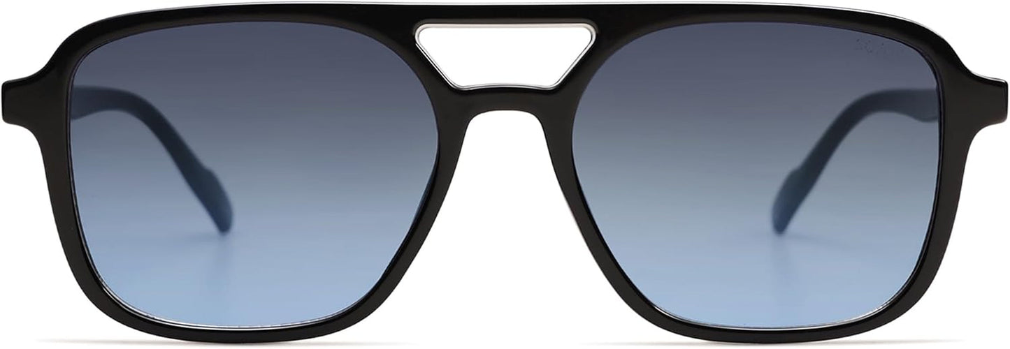 Retro Aviator Sunglasses for Women Men,Trendy Rectangle Womens Mens Shades Sun Glasses SJ2202 - WORLD TIME VISITS