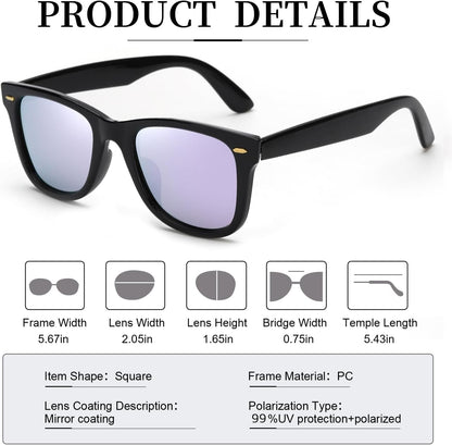 Classic Sunglasses for Women Polarized Driving Anti-Glare UV Protection
