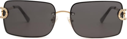 Vintage Rectangle Sunglasses for Women,Trendy Rimless 90S UV400 Womens Y2K Shades SJ1178