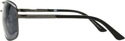 Men'S Oscar Wrap Sunglasses, Gunmetal/Smoke, 64 Mm