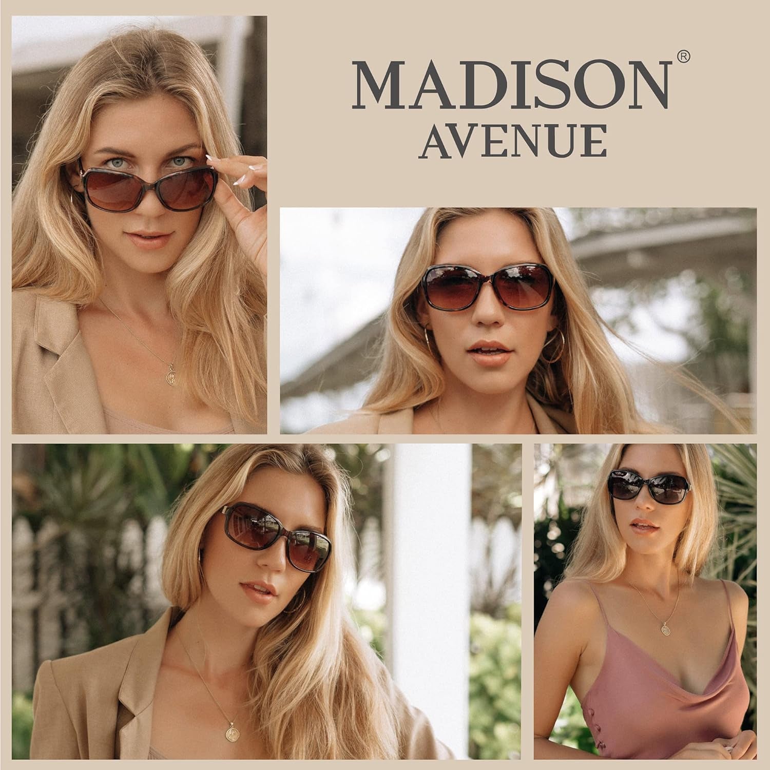 2 Pack Classic Vintage Sunglasses for Women Men,Fashion Sun Shades Glasses with UV400 Protection - WORLD TIME VISITS