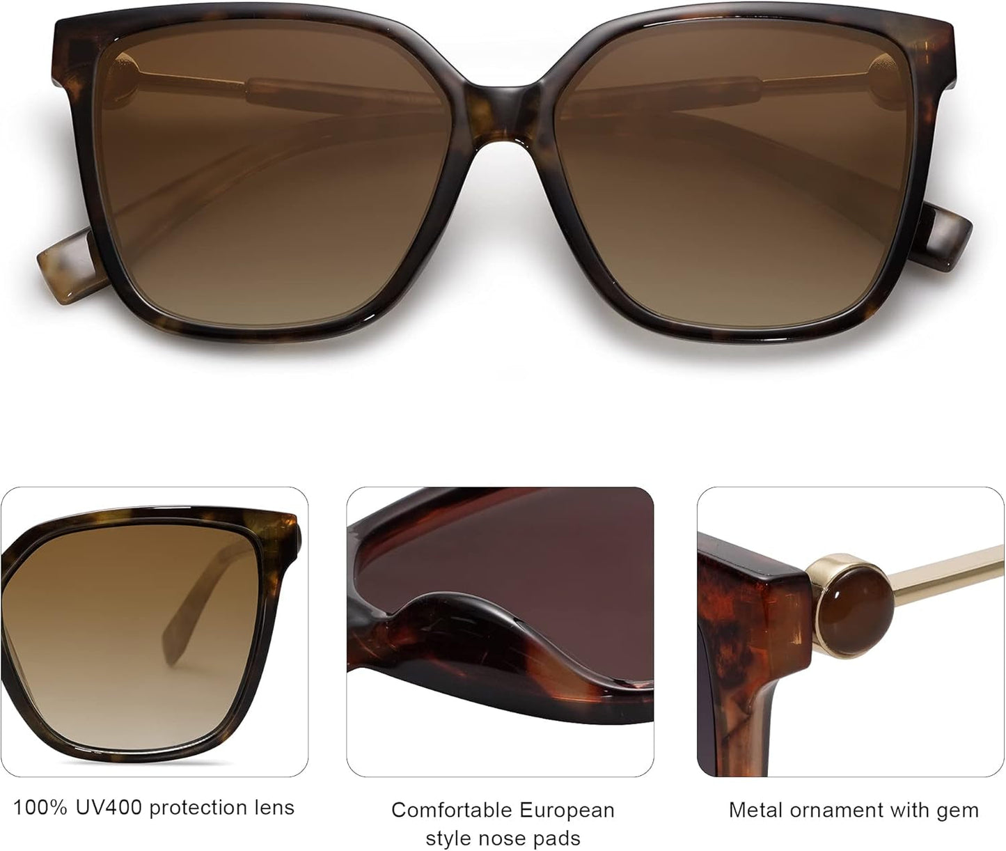 Fashion Square Sunglasses for Women Trendy UV Protection Lens Womens Sunnies Sunglasses SJ2196
