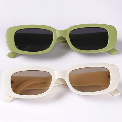 4 Pieces Retro Vintage Sunglasses Small Square Rectangle 90S Glasses Trendy Y2K for Women Aesthetic Accessories - WORLD TIME VISITS