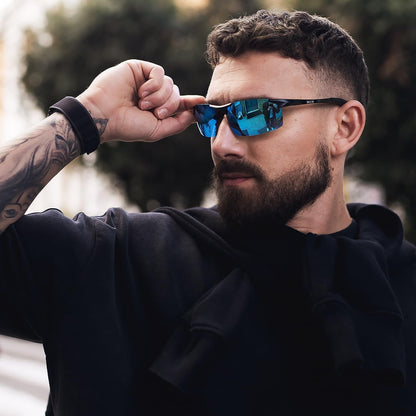 Mens Sports Polarized Sunglasses UV Protection Sunglasses for Men 8177S