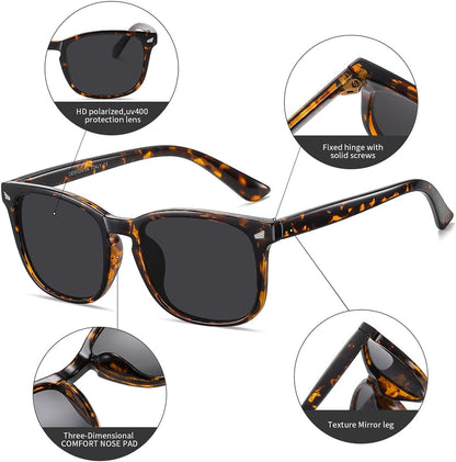 Polarized Sunglasses for Women Classic Retro Style UV400 Protection - WORLD TIME VISITS