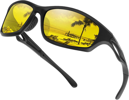 Polarized Sports Sunglasses for Men Women Running Cycling Fishing Golf Driving Shades Sun Glasses Tr90