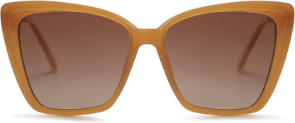Trendy Polarized Sunglasses for Women Retro Womens Oversized Square Cat Eye Sun Glasses UV Protection SJ2206