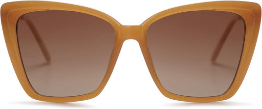 Trendy Polarized Sunglasses for Women Retro Womens Oversized Square Cat Eye Sun Glasses UV Protection SJ2206
