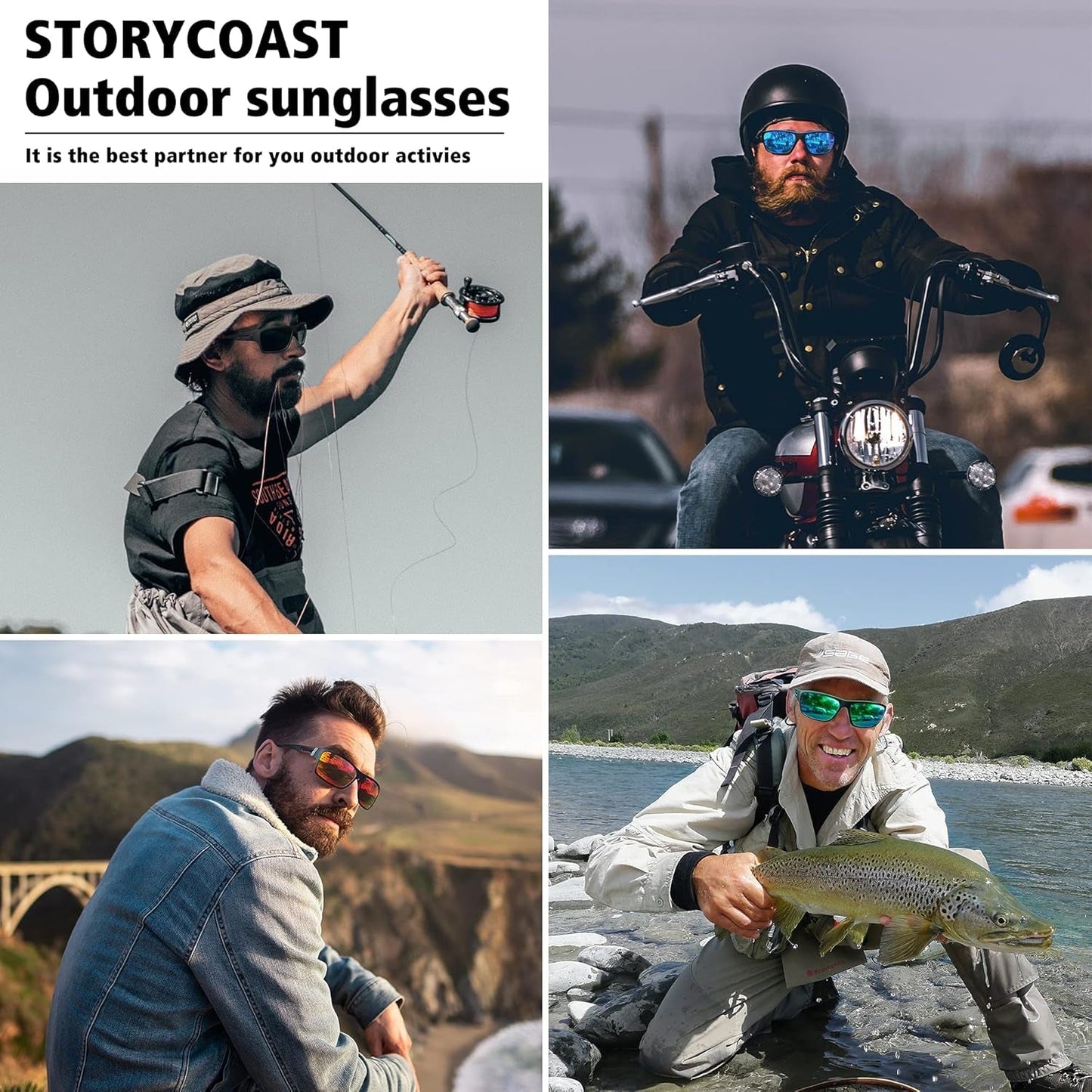 Polarized Sports Sunglasses for Men Women Unbreakable Frame Cycling Fishing Driving - WORLD TIME VISITS