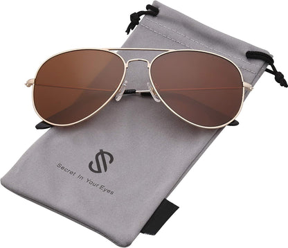 Classic Aviator Polarized Sunglasses for Men Women Vintage Retro Style
